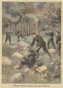 Russian Officers Wounded in a Confrontation with Prussian Soldiers